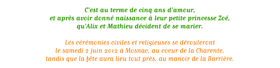 Alix et Mathieu se marient !