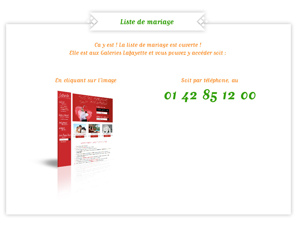 Liste de mariage